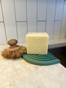Utility Soap + Teal Silicone Soap Dish